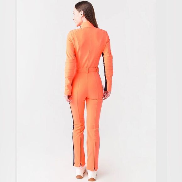 Bogner Talisha Padded Belted Ski Suit Bright Orange NWT US 10 Medium - Picture 3 of 15